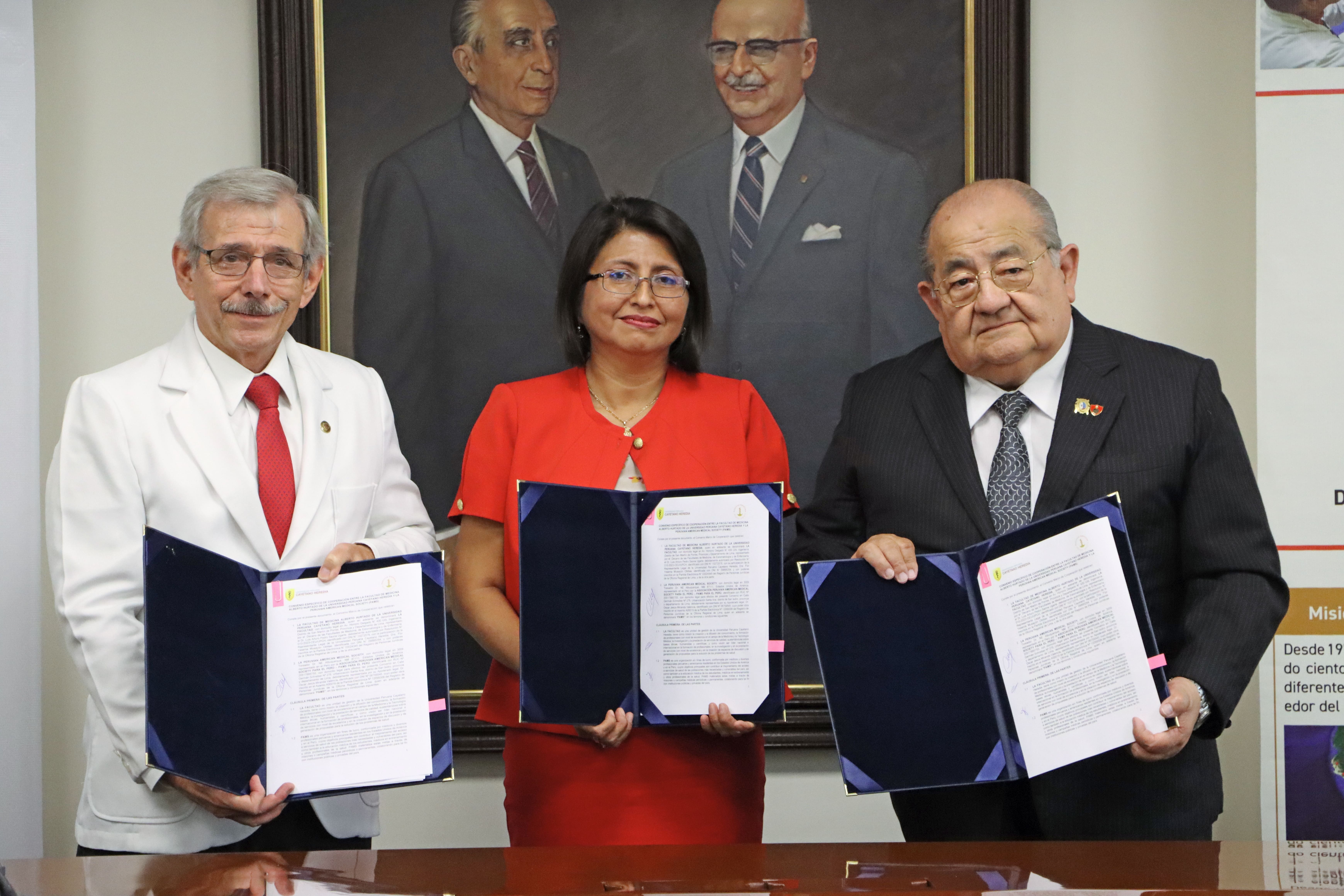 LA FACULTAD DE MEDICINA DE LA UPCH Y LA PERUVIAN AMERICAN MEDICAL SOCIETY (PAMS) FIRMAN CONVENIO ESPECÍFICO